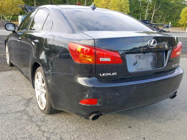 JTHBE262672012200 - 2007 LEXUS IS 350 BLACK photo 3