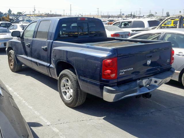 1D7HE48N55S160498 - 2005 DODGE DAKOTA QUA BLUE photo 3