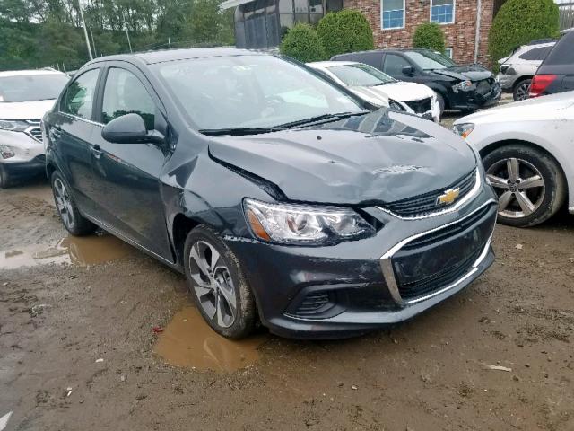 1G1JF5SB3K4126484 - 2019 CHEVROLET SONIC PREM GRAY photo 1