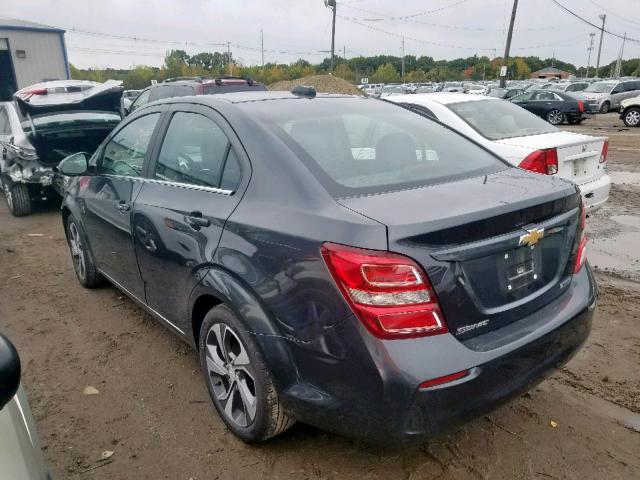 1G1JF5SB3K4126484 - 2019 CHEVROLET SONIC PREM GRAY photo 3