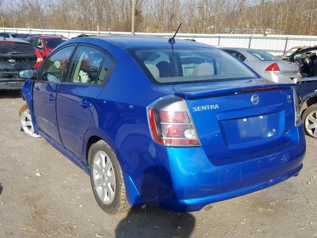 3N1AB61E59L663353 - 2009 NISSAN SENTRA 2.0 BLUE photo 3