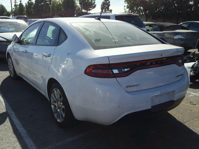 1C3CDFCA2DD231090 - 2013 DODGE DART LIMIT WHITE photo 3