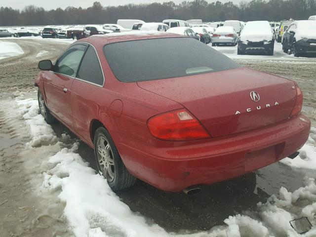 19UYA42621A009546 - 2001 ACURA 3.2CL TYPE RED photo 3