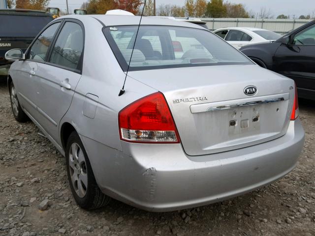 KNAFE122985554021 - 2008 KIA SPECTRA EX SILVER photo 3