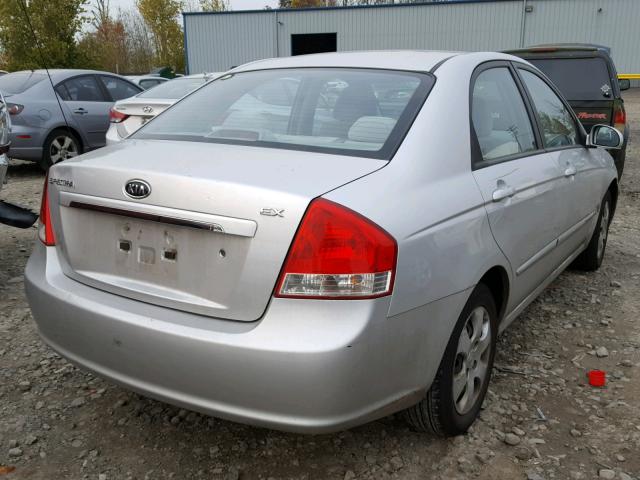 KNAFE122985554021 - 2008 KIA SPECTRA EX SILVER photo 4