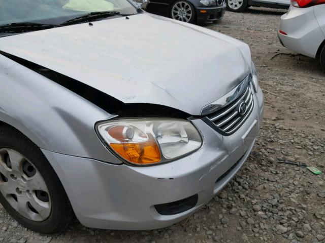 KNAFE122985554021 - 2008 KIA SPECTRA EX SILVER photo 9