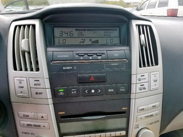 2T2GK31U07C003956 - 2007 LEXUS RX 350 GRAY photo 9