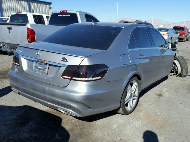 WDDHF5KB8EA805118 - 2014 MERCEDES-BENZ E 350 GRAY photo 4