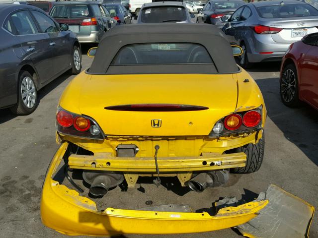 JHMAP21485S008757 - 2005 HONDA S2000 YELLOW photo 6