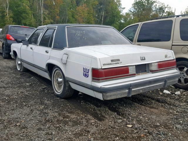 2MEBM75F3KX640659 - 1989 MERCURY GRAND MARQ WHITE photo 3