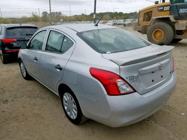 3N1CN7APXEL812938 - 2014 NISSAN VERSA S SILVER photo 3