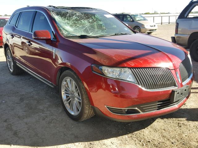 2LMHJ5AT5DBL58219 - 2013 LINCOLN MKT RED photo 1