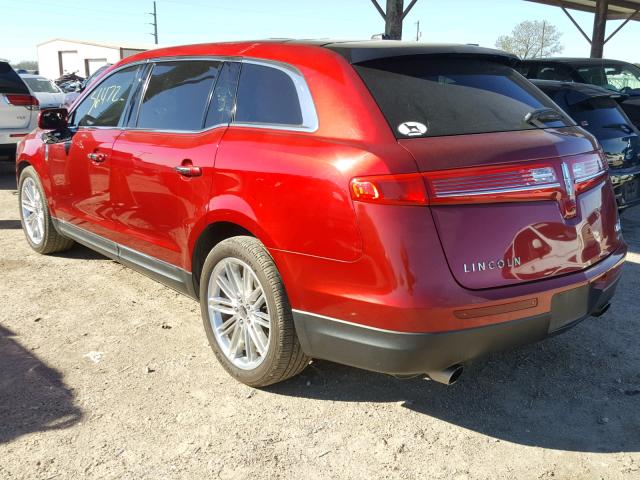 2LMHJ5AT5DBL58219 - 2013 LINCOLN MKT RED photo 3