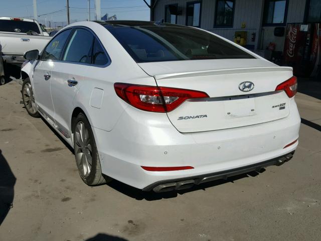 5NPE34AB2FH245883 - 2015 HYUNDAI SONATA SPO WHITE photo 3