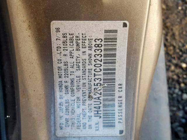 JH4UA2653TC023383 - 1996 ACURA 2.5TL GRAY photo 10