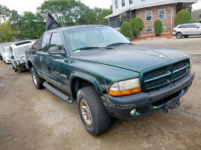 1B7GG22X9YS551267 - 2000 DODGE DAKOTA GREEN photo 1