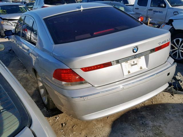 WBAGN63402DR06417 - 2002 BMW 745 LI SILVER photo 3