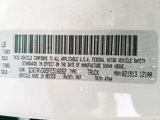 3C6TRVDG5FE510262 - 2015 RAM PROMASTER Ağ foto 10