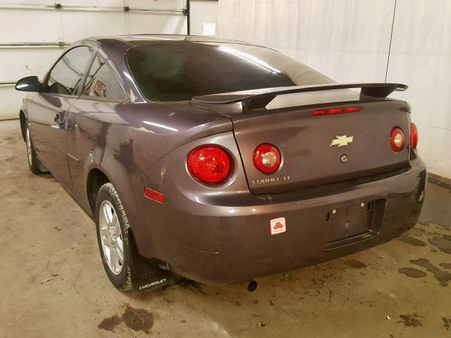 1G1AL15F667626160 - 2006 CHEVROLET COBALT LT PURPLE photo 3