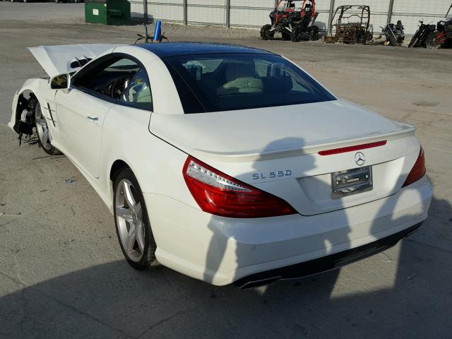 WDDJK7DA9DF014515 - 2013 MERCEDES-BENZ SL 550 WHITE photo 3