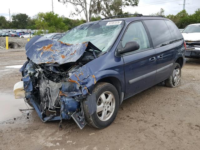 1D4GP45R56B743407 - 2006 DODGE CARAVAN SX BLUE photo 2