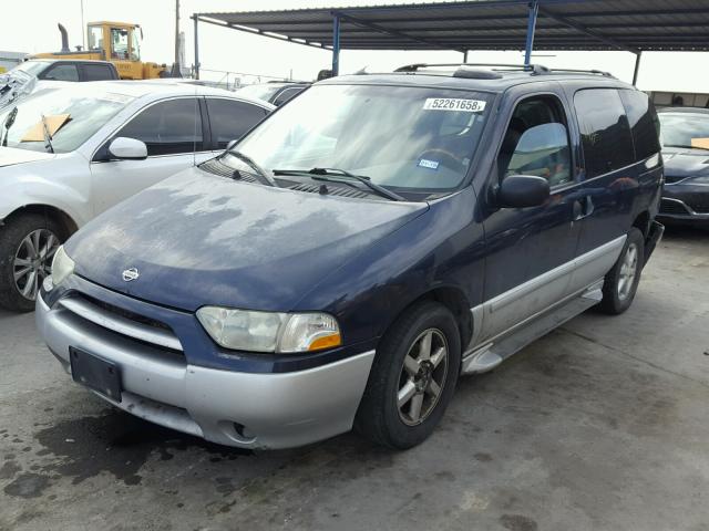 4N2ZN17TX2D816527 - 2002 NISSAN QUEST GLE BLUE photo 2