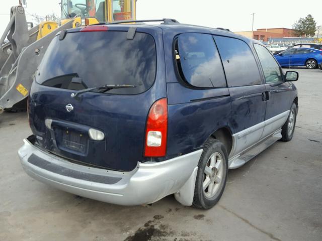 4N2ZN17TX2D816527 - 2002 NISSAN QUEST GLE BLUE photo 4