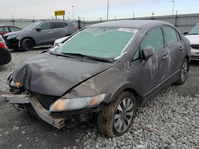 2HGFA1F92AH560989 - 2010 HONDA CIVIC EXL GRAY photo 2