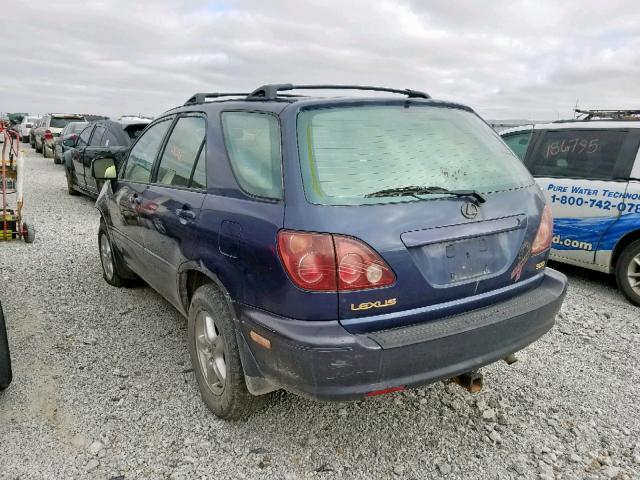 JT6HF10U5Y0101631 - 2000 LEXUS RX 300 BLUE photo 3