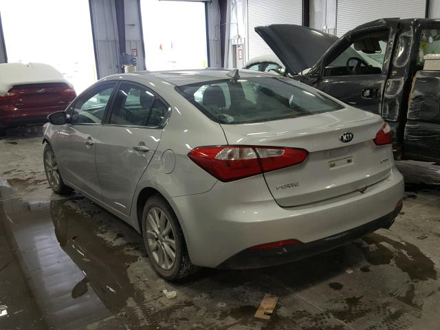 KNAFX4A82F5422023 - 2015 KIA FORTE EX SILVER photo 3