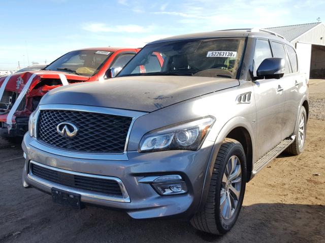 JN8AZ2NE1H9155582 - 2017 INFINITI QX80 BASE GRAY photo 2