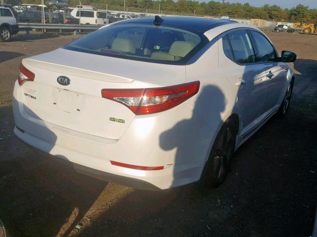 KNAGM4AD3C5024826 - 2012 KIA OPTIMA HYB WHITE photo 4