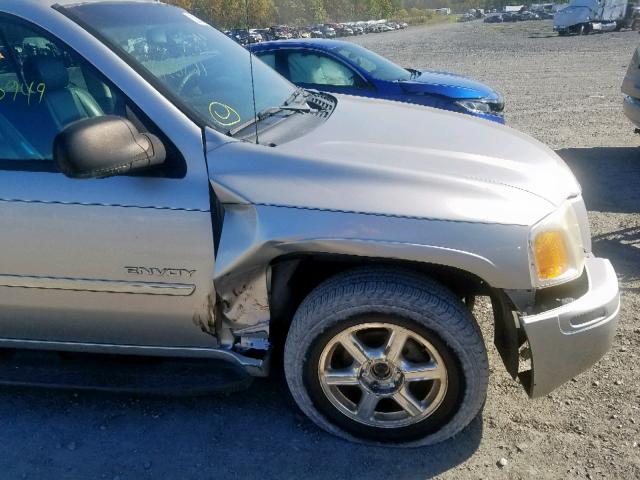 1GKDT13S562316586 - 2006 GMC ENVOY SILVER photo 9