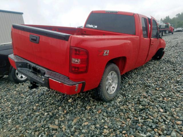 1GCEK19J58Z163655 - 2008 CHEVROLET SILVERADO RED photo 4