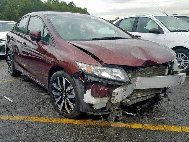 19XFB2F90EE049493 - 2014 HONDA CIVIC EXL 栗色 照片 1