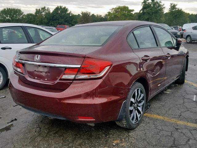 19XFB2F90EE049493 - 2014 HONDA CIVIC EXL 栗色 照片 4