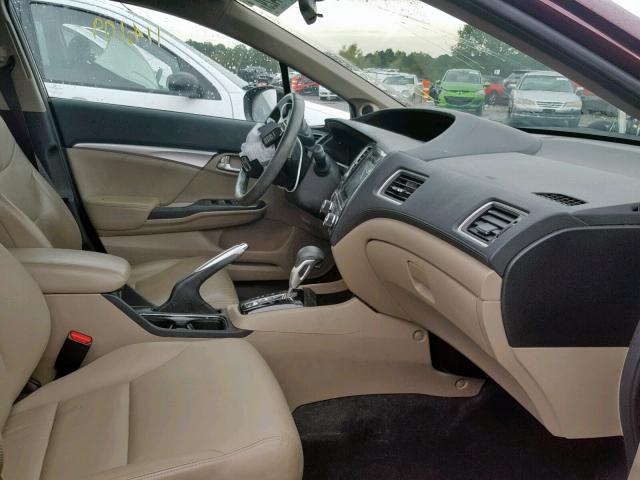 19XFB2F90EE049493 - 2014 HONDA CIVIC EXL 栗色 照片 5