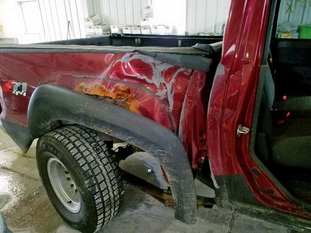 1GCDT136768195961 - 2006 CHEVROLET COLORADO MAROON photo 9