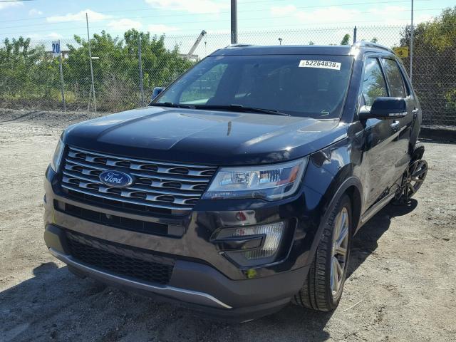 1FM5K7F84GGA44750 - 2016 FORD EXPLORER L BLACK photo 2