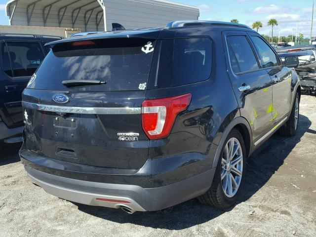 1FM5K7F84GGA44750 - 2016 FORD EXPLORER L BLACK photo 4