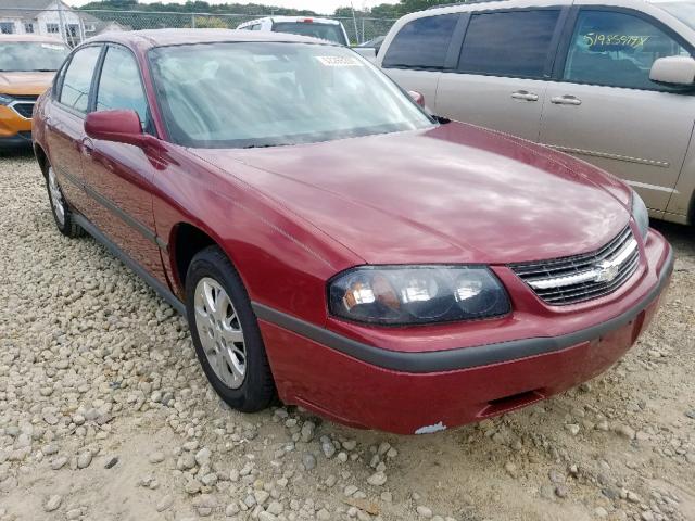 2G1WF52E559254372 - 2005 CHEVROLET IMPALA MAROON photo 1