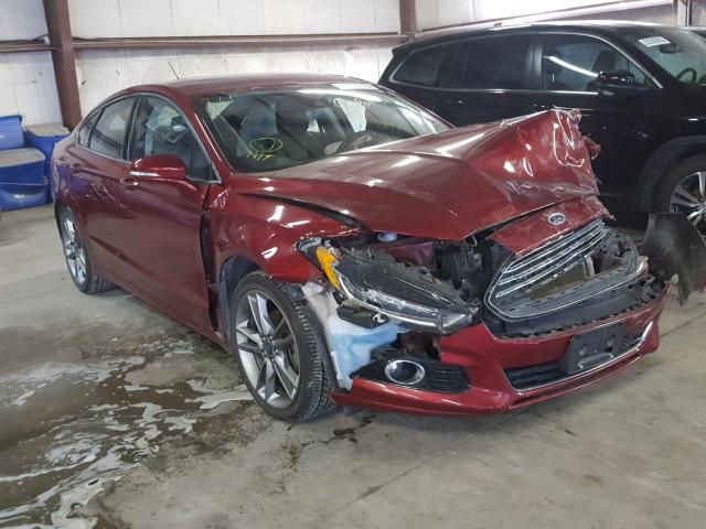 3FA6P0D98ER288216 - 2014 FORD FUSION TIT RED photo 1