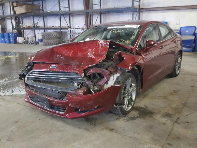 3FA6P0D98ER288216 - 2014 FORD FUSION TIT RED photo 2