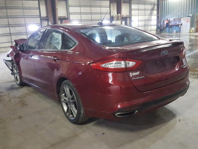 3FA6P0D98ER288216 - 2014 FORD FUSION TIT RED photo 3