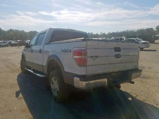 1FTFW1EV9AFA06641 - 2010 FORD F150 SUPER WHITE photo 3