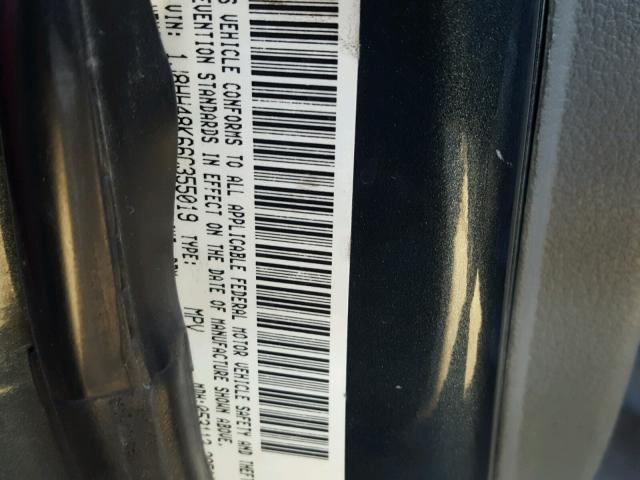 1J8HH48K66C355019 - 2006 JEEP COMMANDER CHARCOAL photo 10