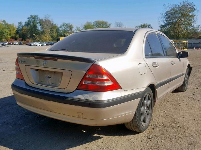 WDBRF61J84F496828 - 2004 MERCEDES-BENZ C 240 TAN photo 4