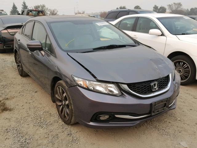 2HGFB2F97FH530025 - 2015 HONDA CIVIC EXL GRAY photo 1