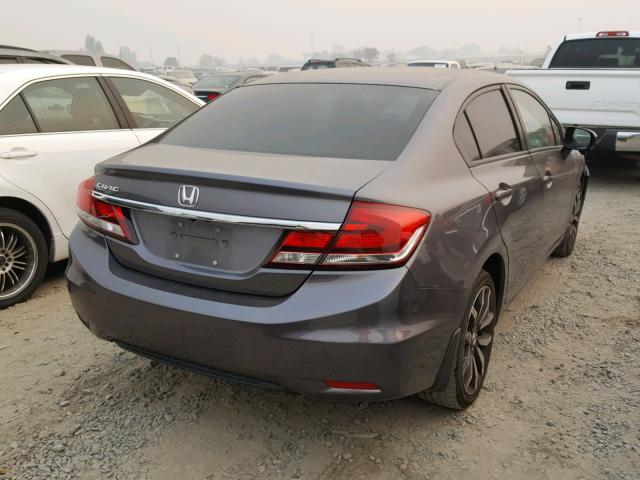 2HGFB2F97FH530025 - 2015 HONDA CIVIC EXL GRAY photo 4