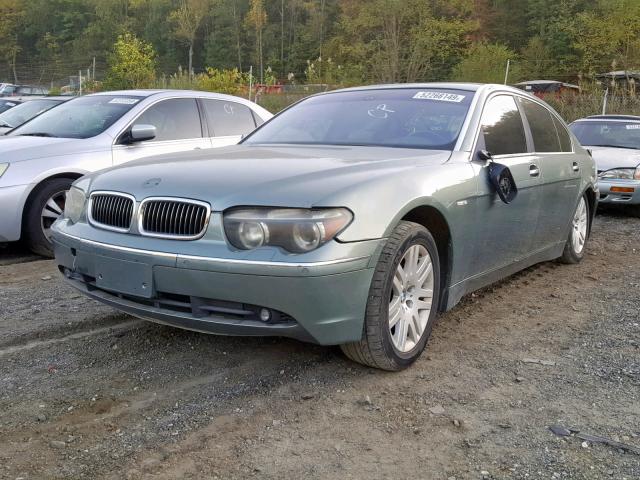 WBAGN63473DR18257 - 2003 BMW 745 LI GREEN photo 2